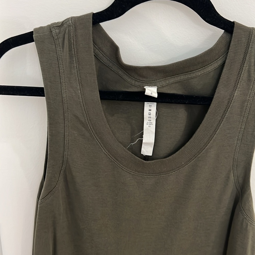 Lululemon maxi dress olive green 6